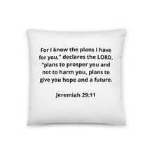 Load image into Gallery viewer, Spiritual Bible Verses Jeremiah 29:11 Pillow