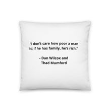 Load image into Gallery viewer, Family Dan Wilcox and Thad Mumford Pillow