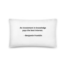 Load image into Gallery viewer, Benjamin Franklin Inspirational Pillow