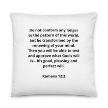 Load image into Gallery viewer, Bible Verses Romans 12:2 Pillow