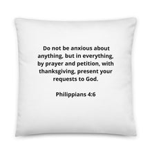 Load image into Gallery viewer, Bible Verses Philippians 4:6 Pillow