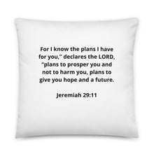 Load image into Gallery viewer, Spiritual Bible Verses Jeremiah 29:11 Pillow