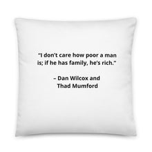 Load image into Gallery viewer, Family Dan Wilcox and Thad Mumford Pillow