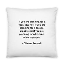 Load image into Gallery viewer, Teachers Chinese Proverb Pillow