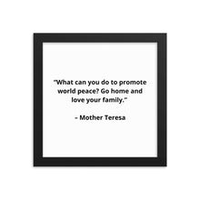 Load image into Gallery viewer, Mother Teresa Family Framed Poster