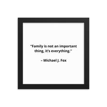 Load image into Gallery viewer, Michael J. Fox Family Framed Poster