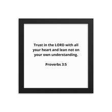 Load image into Gallery viewer, Bible Verses Proverbs 3:5 Framed Poster