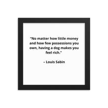 Load image into Gallery viewer, Pets Louis Sabin Framed Poster