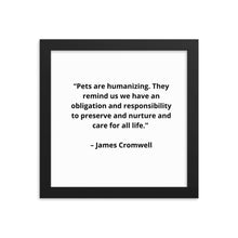 Load image into Gallery viewer, Pets James Cromwell Framed Poster