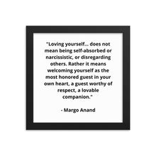 Load image into Gallery viewer, Self-Love Margo Anand Framed Poster