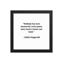 Load image into Gallery viewer, Romance Zelda Fitzgerald Framed Poster