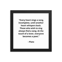 Load image into Gallery viewer, Romance Plato Framed Poster