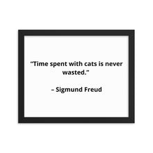 Load image into Gallery viewer, Sigmund Freud Love Cats Framed Poster
