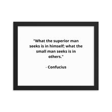 Load image into Gallery viewer, Spiritual Confucius Quote Framed Poster