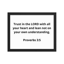 Load image into Gallery viewer, Bible Verses Proverbs 3:5 Framed Poster