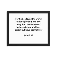 Load image into Gallery viewer, Bible Verses John 3:16 Framed Poster