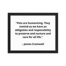 Load image into Gallery viewer, Pets James Cromwell Framed Poster