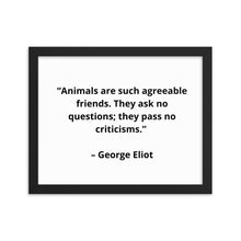 Load image into Gallery viewer, Pet George Eliot Framed Poster