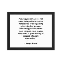 Load image into Gallery viewer, Self-Love Margo Anand Framed Poster