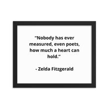 Load image into Gallery viewer, Romance Zelda Fitzgerald Framed Poster