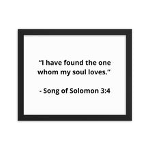 Load image into Gallery viewer, Romance Song of Solomon 3:4 Framed Poster