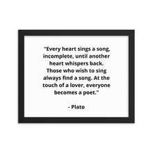 Load image into Gallery viewer, Romance Plato Framed Poster