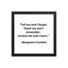 Load image into Gallery viewer, Benjamin Franklin Framed Poster