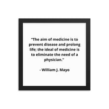 Load image into Gallery viewer, William J. Mayo Doctor Framed Poster