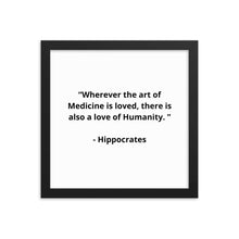 Load image into Gallery viewer, Hippocrates Doctor Framed Poster