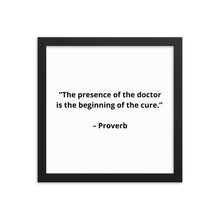 Load image into Gallery viewer, Proverb Doctor Framed Poster