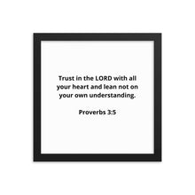 Load image into Gallery viewer, Bible Verses Proverbs 3:5 Framed Poster
