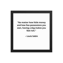 Load image into Gallery viewer, Pets Louis Sabin Framed Poster