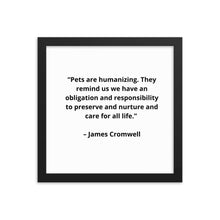 Load image into Gallery viewer, Pets James Cromwell Framed Poster