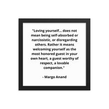 Load image into Gallery viewer, Self-Love Margo Anand Framed Poster
