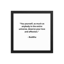 Load image into Gallery viewer, Self-Love Buddha Framed Poster