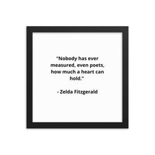 Load image into Gallery viewer, Romance Zelda Fitzgerald Framed Poster