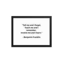 Load image into Gallery viewer, Benjamin Franklin Framed Poster