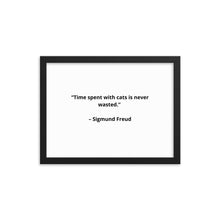 Load image into Gallery viewer, Sigmund Freud Love Cats Framed Poster