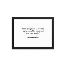 Load image into Gallery viewer, Mother Teresa Family Framed Poster