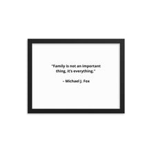 Load image into Gallery viewer, Michael J. Fox Family Framed Poster