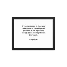 Load image into Gallery viewer, Zig Ziglar Inspirational Framed Poster