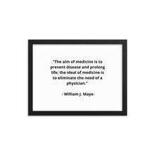 Load image into Gallery viewer, William J. Mayo Doctor Framed Poster
