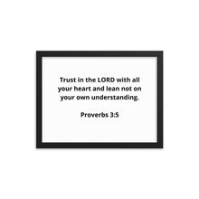 Load image into Gallery viewer, Bible Verses Proverbs 3:5 Framed Poster