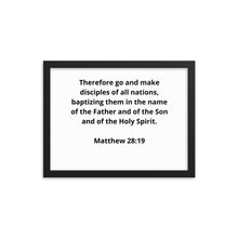 Load image into Gallery viewer, Bible Verses Matthew 28:19 Framed Poster