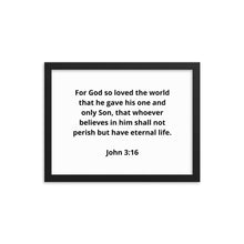 Load image into Gallery viewer, Bible Verses John 3:16 Framed Poster