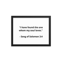 Load image into Gallery viewer, Romance Song of Solomon 3:4 Framed Poster