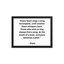 Load image into Gallery viewer, Romance Plato Framed Poster