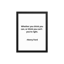 Load image into Gallery viewer, Entrepreneur Quotes Henry Ford Framed Poster