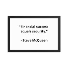 Load image into Gallery viewer, Steve McQueen Framed Poster