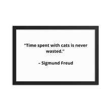 Load image into Gallery viewer, Sigmund Freud Love Cats Framed Poster